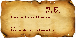 Deutelbaum Bianka névjegykártya